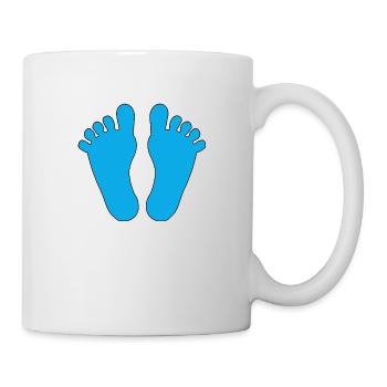 Bébé Pieds Garçon - Mug blanc - blanc - Droite