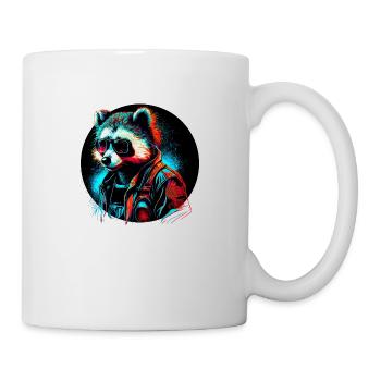 Cyber raccoon - Mug - white - Right