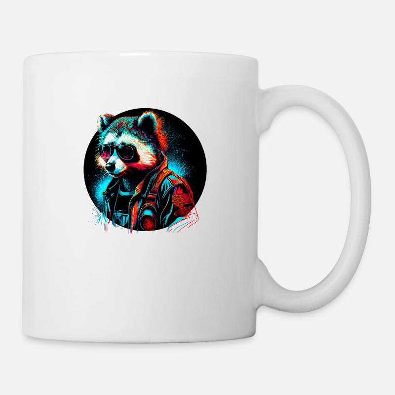 Cyber raccoon - Mug - white