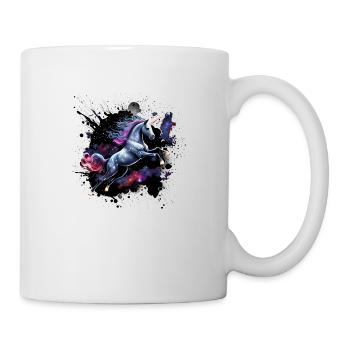 Einhorn im All - Tasse - Weiß - Rechts