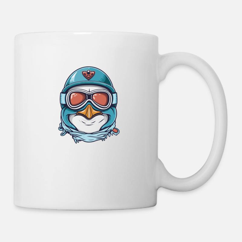 Pinguin Wintersport - Tasse - Weiß