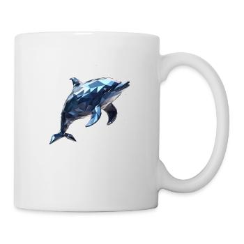 Geometric Style Dolphin - Mug - white - Right