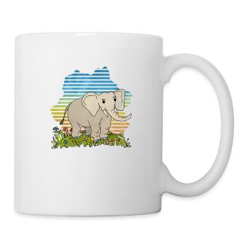 Elefant - Tasse - Weiß - Rechts