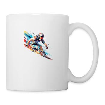 Alpin Ski Sport Game Champion Wettbewerb Zusammenfassung - Tasse - Weiß - Rechts