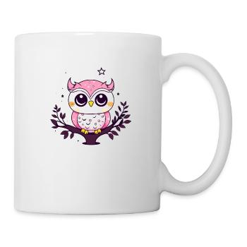 Cute Owl in Pink - Mug - white - Right