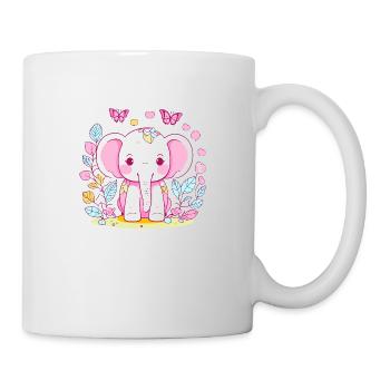 Cute Elephant Baby in Pink - Mug - white - Right