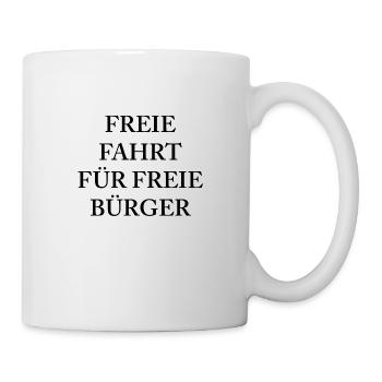 FREIE FAHRT FÜR FREIE BÜRGER - Tasse - Weiß - Rechts