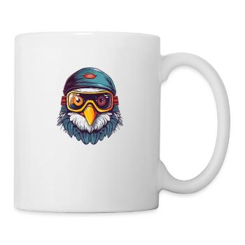 Adler Winter Schnee - Tasse - Weiß - Rechts