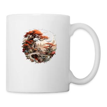 Japanische Bilderkunst - Tasse - Weiß - Rechts