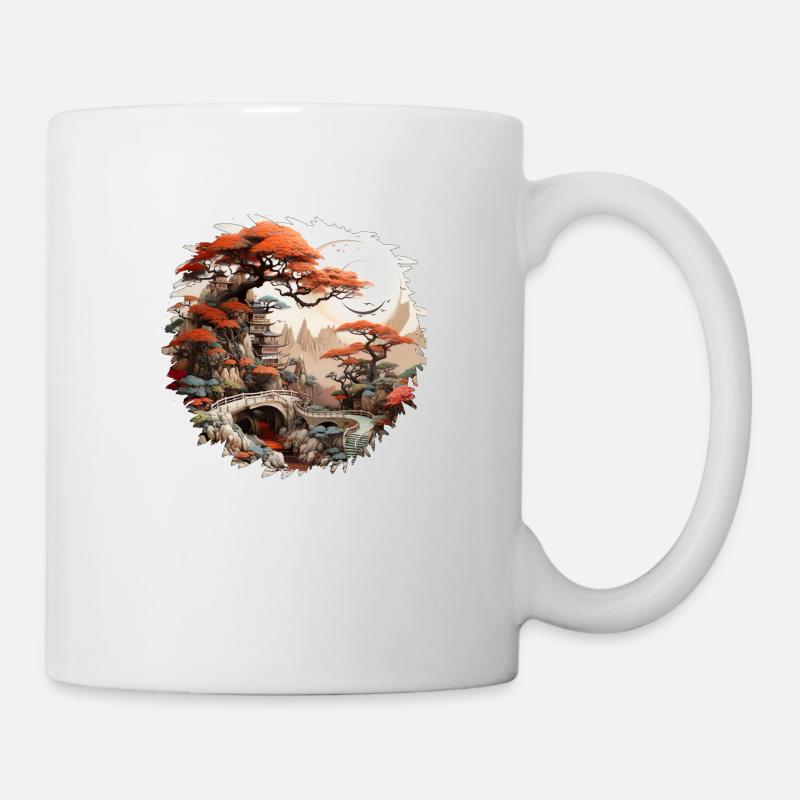 Art pictural japonais - Mug blanc - blanc