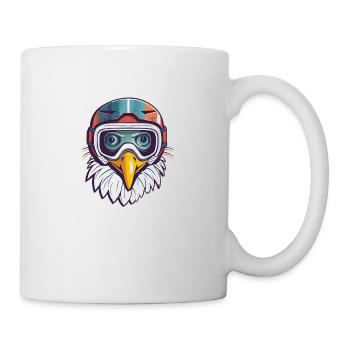Adler Winter Schnee - Tasse - Weiß - Rechts