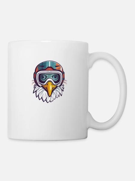 Adler Winter Schnee - Tasse - Weiß