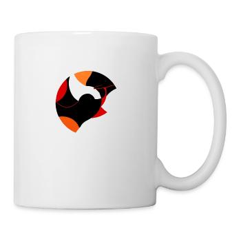 Vogel und Fisch runde abstrakt Illustration - Tasse - Weiß - Rechts