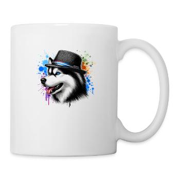 Husky with blue eyes - Mug - white - Right
