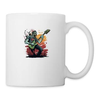 zombie with rock guitar - Mug - white - Right