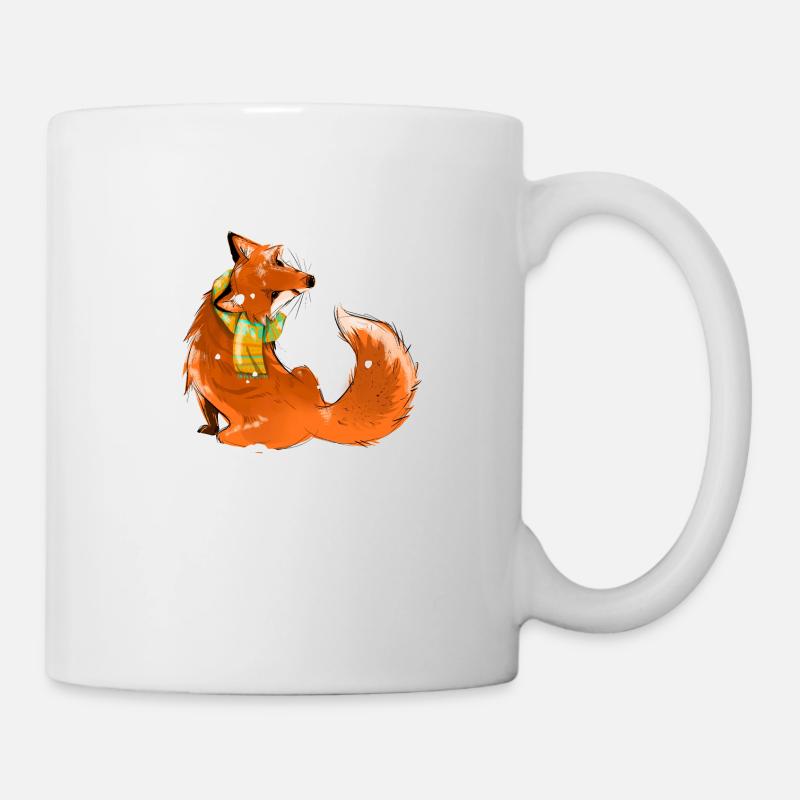 Fuchs im Schnee - Tasse - Weiß