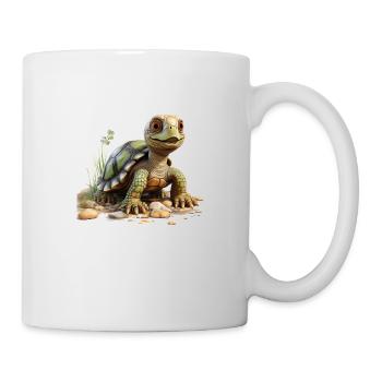 Funny little tortoise - Mug - white - Right