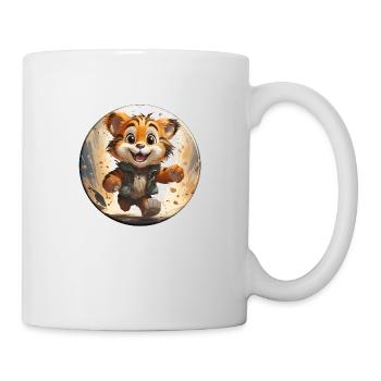 Funny tiger on two legs - Mug - white - Right