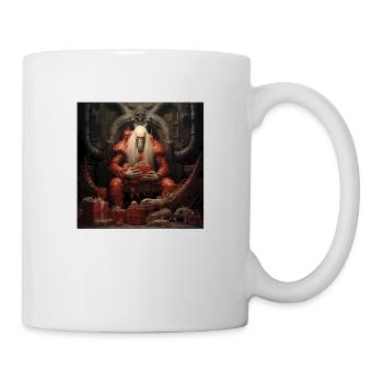 Gruseliger Weihnachtsmann - Tasse - Weiß - Rechts