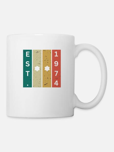 Geburtstag 74 - Tasse - Weiß