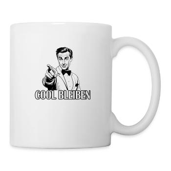 Retro Mann - COOL BLEIBEN - Tasse - Weiß - Rechts