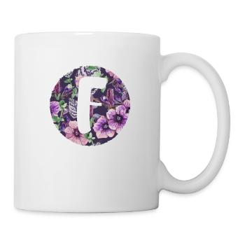 Buchstabe F - Tasse - Weiß - Rechts