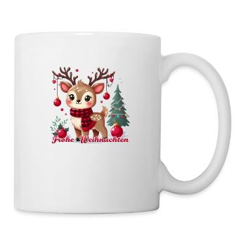 Reindeer with Christmas decorations - Merry Christmas - Mug - white - Right
