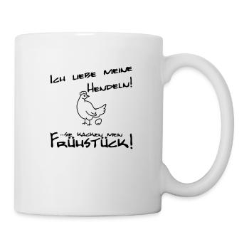 Hühner können mein Frühstück kacken - Tasse - Weiß - Rechts