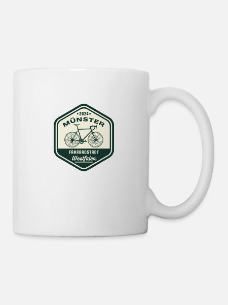 Münster Fahrrad - Tasse - Weiß
