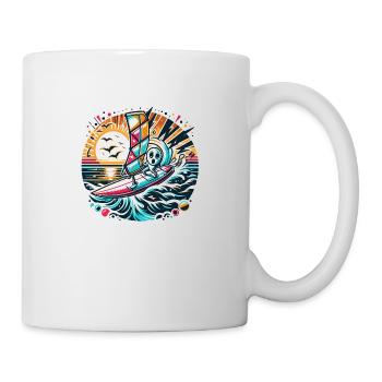 Les surfeurs en action - Mug blanc - blanc - Droite
