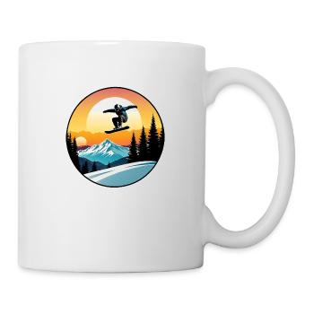 snowboard neige et ski - Mug blanc - blanc - Droite