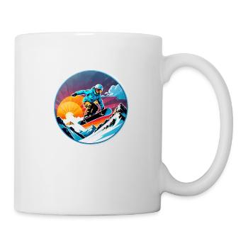 snowboard neige et ski - Mug blanc - blanc - Droite