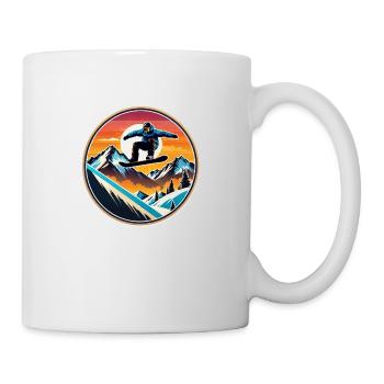 snowboard neige et ski - Mug blanc - blanc - Droite