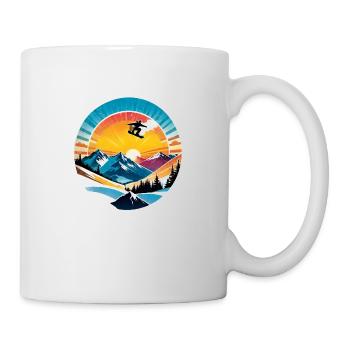 snowboard neige et ski - Mug blanc - blanc - Droite