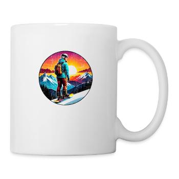 snowboard neige et ski - Mug blanc - blanc - Droite