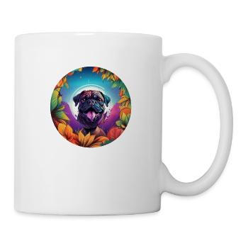Carlin de différentes couleurs - Mug blanc - blanc - Droite