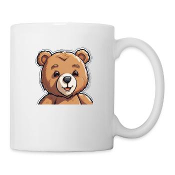 Ours en peluche joyeux - Mug blanc - blanc - Droite