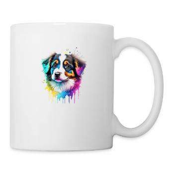 Puppy Dog Owner Australian Shepherd - Mug - white - Right