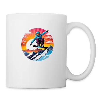 snowboard neige et ski - Mug blanc - blanc - Droite