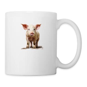 Little cute piglet - Mug - white - Right