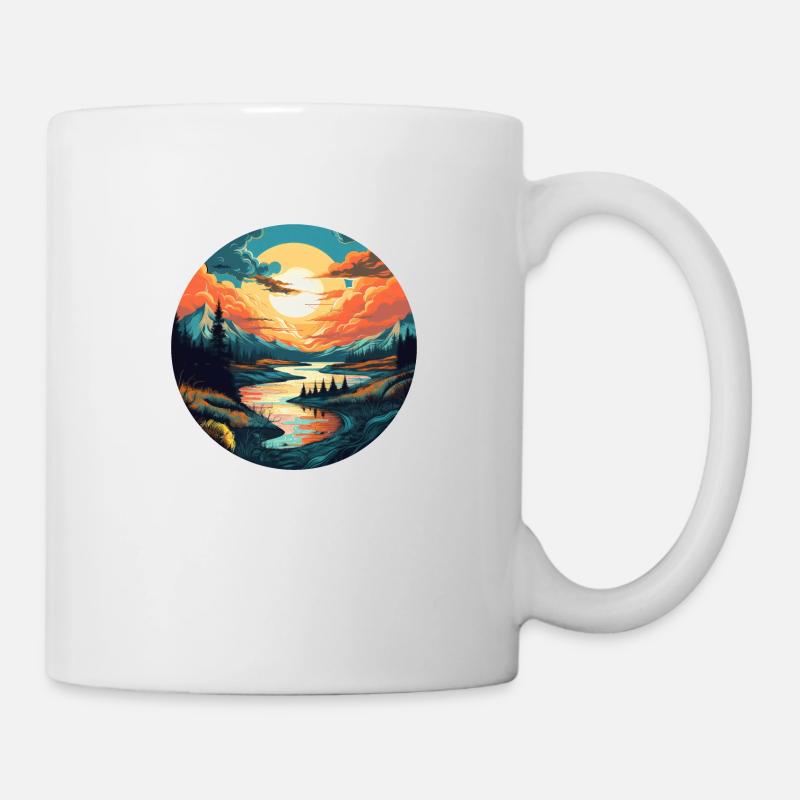 Großer Fluss - Tasse - Weiß