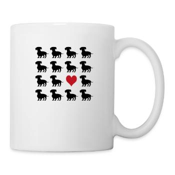 Dackel - Tasse - Weiß - Rechts