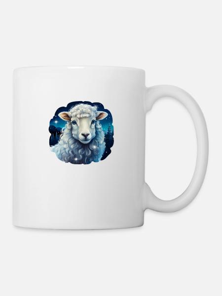 Winternachtsschaf - Tasse - Weiß