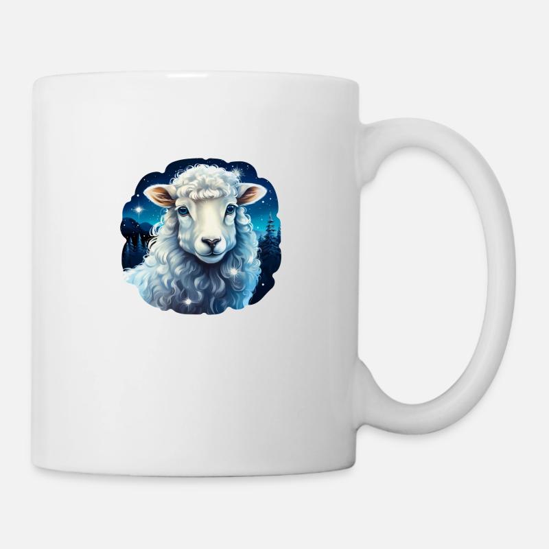 Winternachtsschaf - Tasse - Weiß