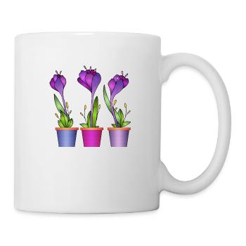 Blumen - Tasse - Weiß - Rechts