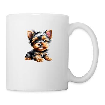 Yorkshire Terrier chiot chien propriétaire de chien - Mug blanc - blanc - Droite