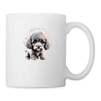 Pudel Hundehalter Pudelwelpe Hundewelpe Hundeliebe - Tasse - Weiß - Rechts