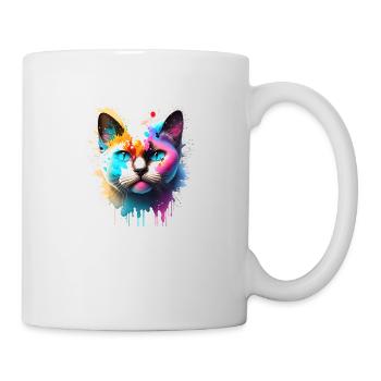 Chat Siamois, Chat, Chat Domestique, Propriétaire De Chat, Chaton - Mug blanc - blanc - Droite