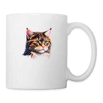Maine Coon Cat Kitten Cat Owner Male Cat - Mug - white - Right