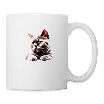 Britisch Kurzhaarkatze Kater Katzenbaby Katzen - Tasse - Weiß - Rechts
